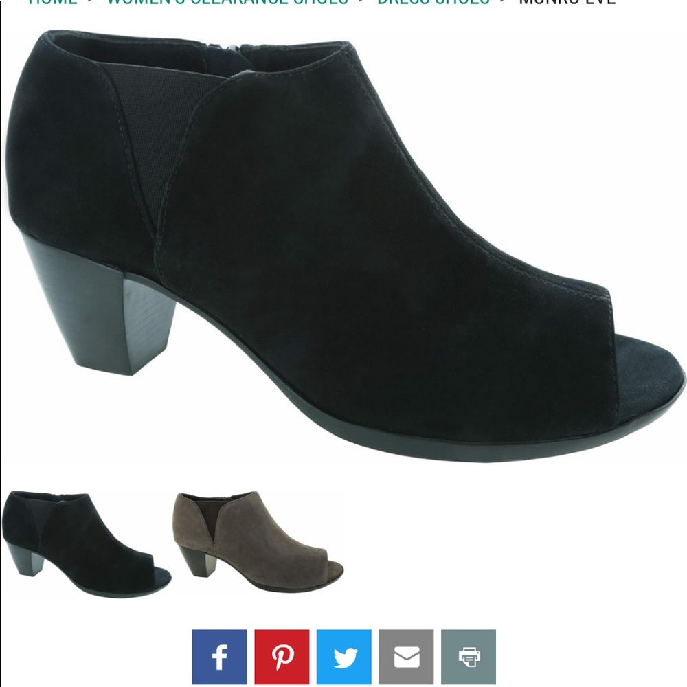 Munro Eve suede bootie 7w